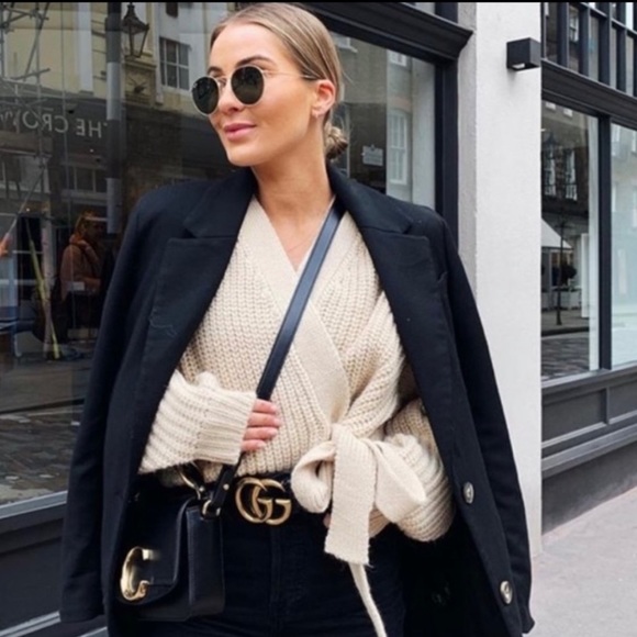 Zara Chunky Wrap Knit Sweater - Picture 4 of 7